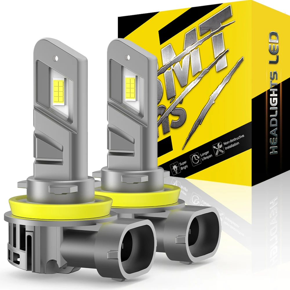 

BMTxms 2Pcs 20000Lm 80W H7 LED Turbo Headlight Bulb Canbus H8 H11 H1 9005 HB3 9006 HB4 9012 Hir2 LED Car Headlamp With Fan 6500K