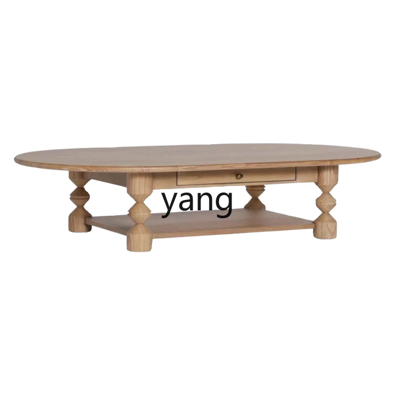 

LT living room side table small apartment solid wood black tea table small table