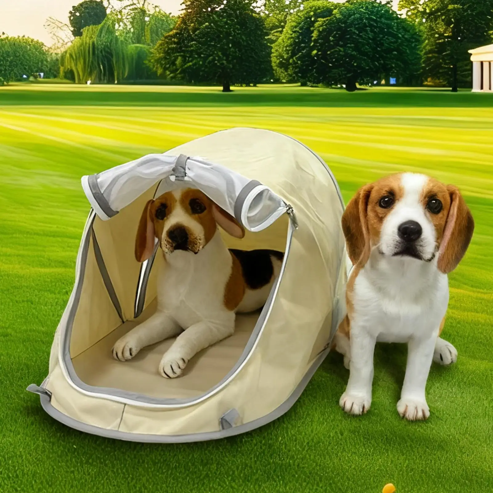 خيمة الحيوانات الأليفة للقطط صغيرة مقاومة للماء والأشعة فوق البنفسجية تنفس بيت جرو الحيوانات الأليفة كهف عش السرير داخلي في الهواء الطلق لساحة الحديقة شرفة