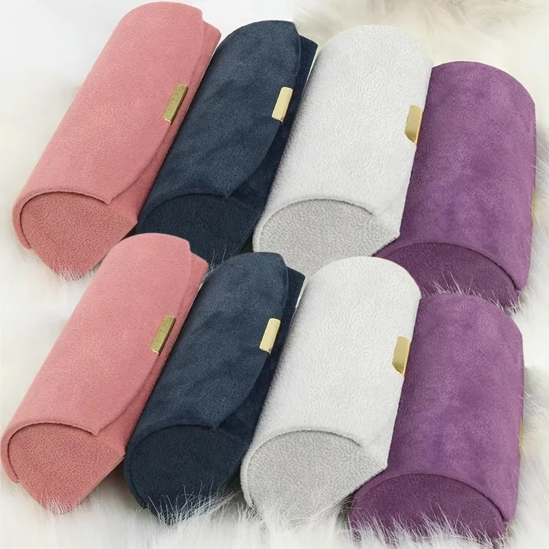 

Elegant Velvet Jewelry Box Arch Face Suede Surface Jewelry Storage Organizer Portable Earrings Organizer Bracelet Earring