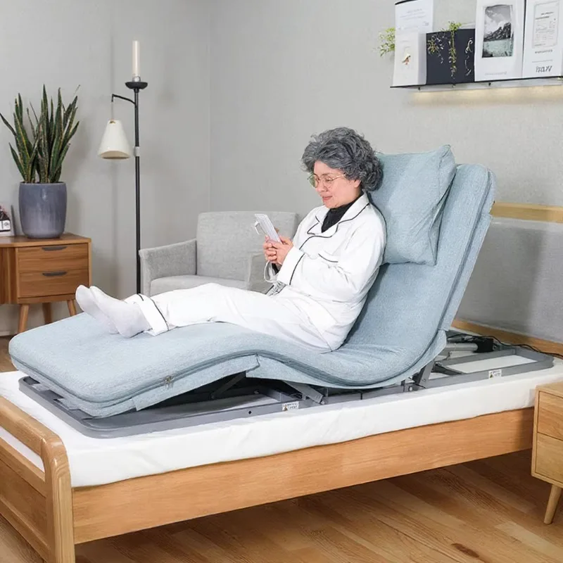 

Электрическая кровать с двумя двигателями для пожилых людей, откидная спинка, складная рама, кровать для домашнего использования