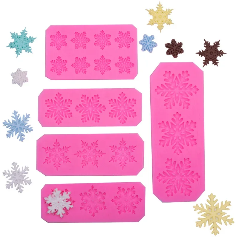 Christmas Cake Decorations Snowflake Lace Chocolate Party Winter Gift DIY Baking Cooking Decorating Tools Silicone Mold