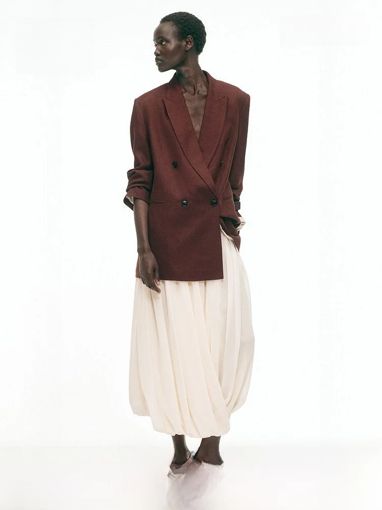 

H&M Summer New Women's Casual Linen Blend Suit 1331904 Comfortable Breathable Fashionable Women's Business Casual Wear