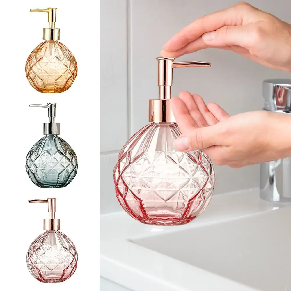 المحمولة 300 مللي موزع الصابون زجاجة الزجاج الصحافة السائل شامبو استحمام زجاجة هلام زجاجات فارغة #1