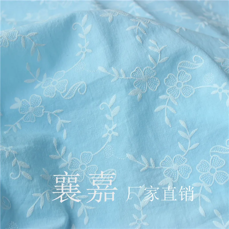 Plain Thin Cotton Cloth, Washed Cotton Crepe Cloth Printing Imitation Embroidery Fabric, Children's Clothing DIY