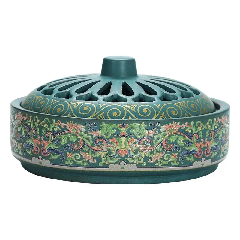 1pc Incense Coil Burner Ceramic Incense Burner Home Ornament Zen Meditation Relaxation Decoration (Without Incense)