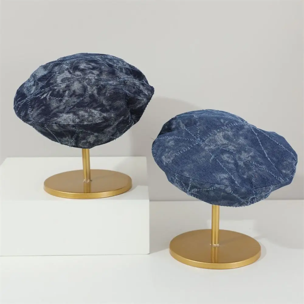 

Модный винтажный детский берет, корейская джинсовая восьмиугольная шляпа, уличная ретро кепка газетчика для мальчиков и девочек