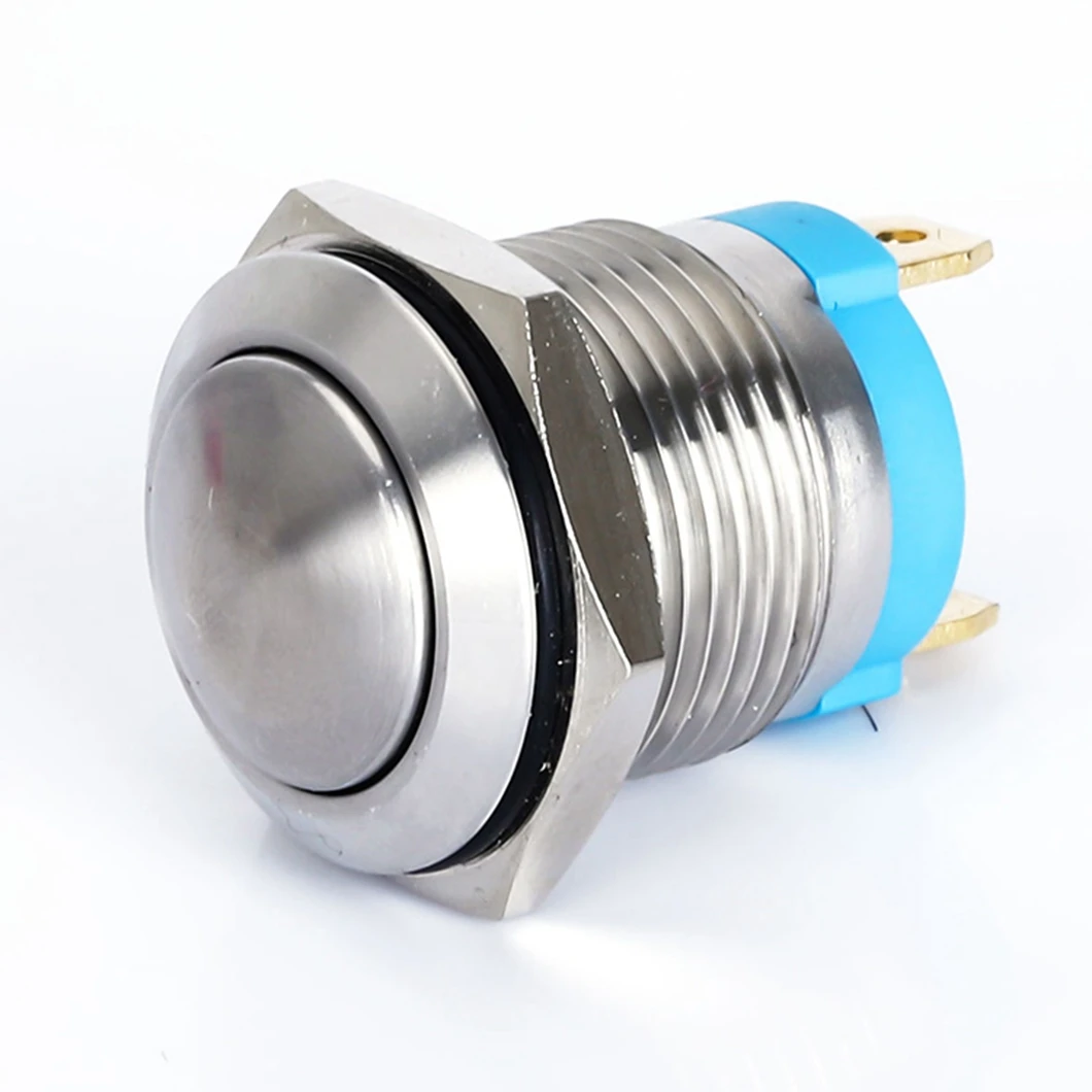 IB16K3 16MM Ball Head 1NO Momentary Function Metal Push Button Switch 18A Current Load Power Control Push Button with 2Pin