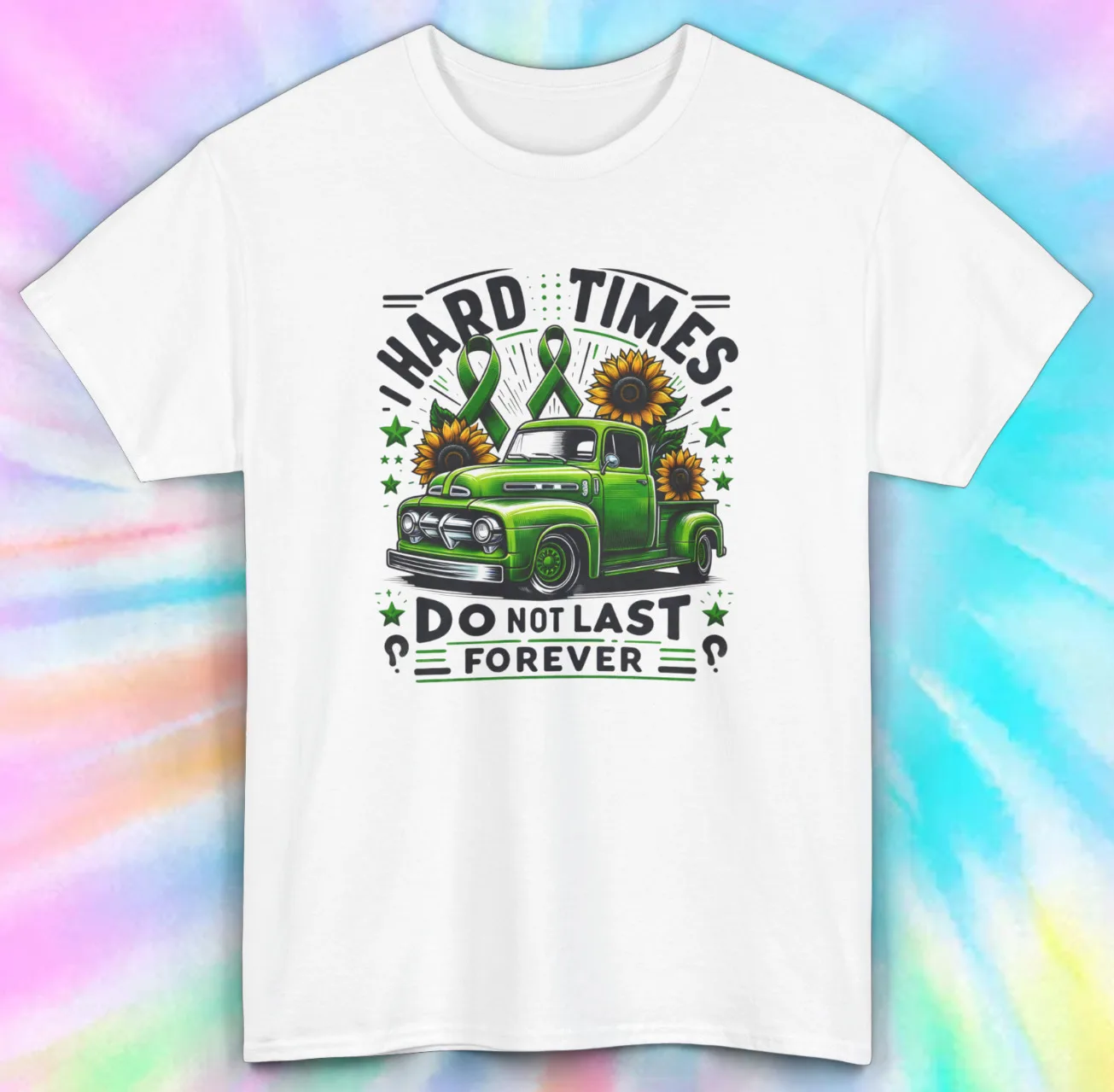 Hard Times Don't Last Forever | Vintage Truck | Inspirational Quote Tee S-5XL