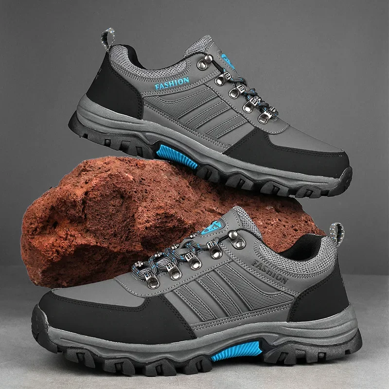 أحذية المشي لمسافات طويلة للرجال عارضة في الهواء الطلق على الطرق الوعرة المشي أحذية رياضية للماء عدم الانزلاق مقاومة للاهتراء أحذية أمان العمل #2