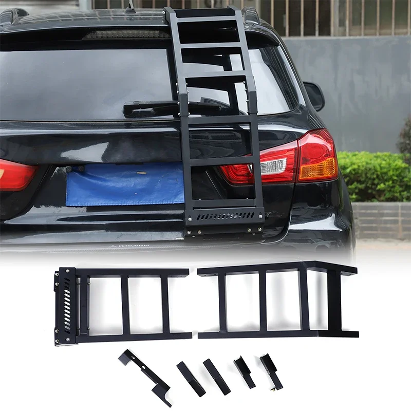 For Mitsubishi ASX 2011-2018 Aluminum Alloy Black Car Rear Tail Door Ladder Climbing Car exterior modification accessories