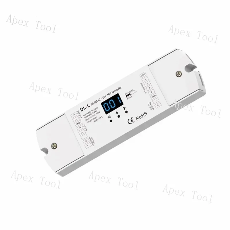 DMX512 to 0-10V DMX to 1-10V Analog Signal Converter 4 Output Support RDM