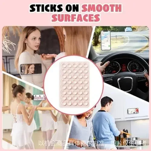 2pcs Double Sided Silicone Suction Cup Phone Case Detachable Stand For Hands-Free Selfies And Videos Just Use For Smooth Glass