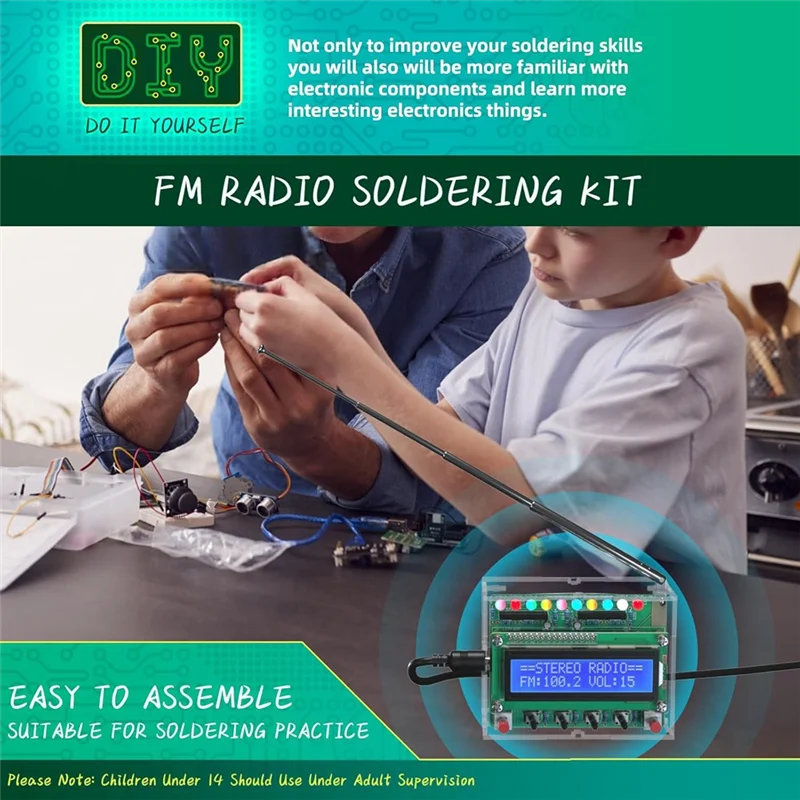 

M13KFM Radio Kit DIY Soldering Projects Radio For Learning Teaching STEM Education Ideal Gift For Family And Friends