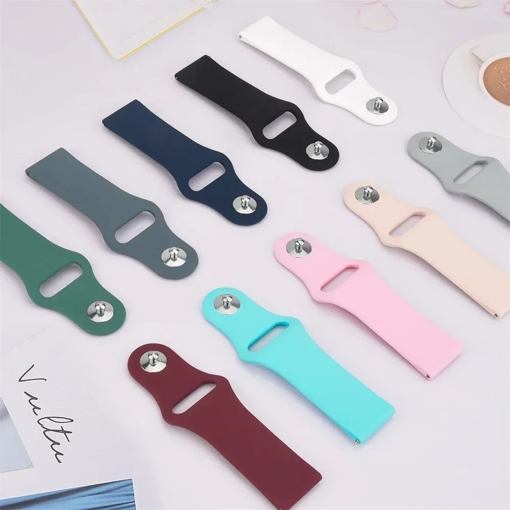 18mm 20mm 22mm Silicone Strap For Huawei Watch 5 42mm 46mm Band For Huawei Watch GT5 4 3 2 41 43mm GT2e GT2Pro GSPro GS4 3 belt