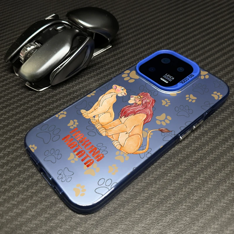 

The Lion King Cartoon For Xiaomi Mi 11 12T 13T Poco F4 F3 X3 X5 C51 C50 M3 M5S Pro Lite 5G Colorful Silver Funda Phone Case