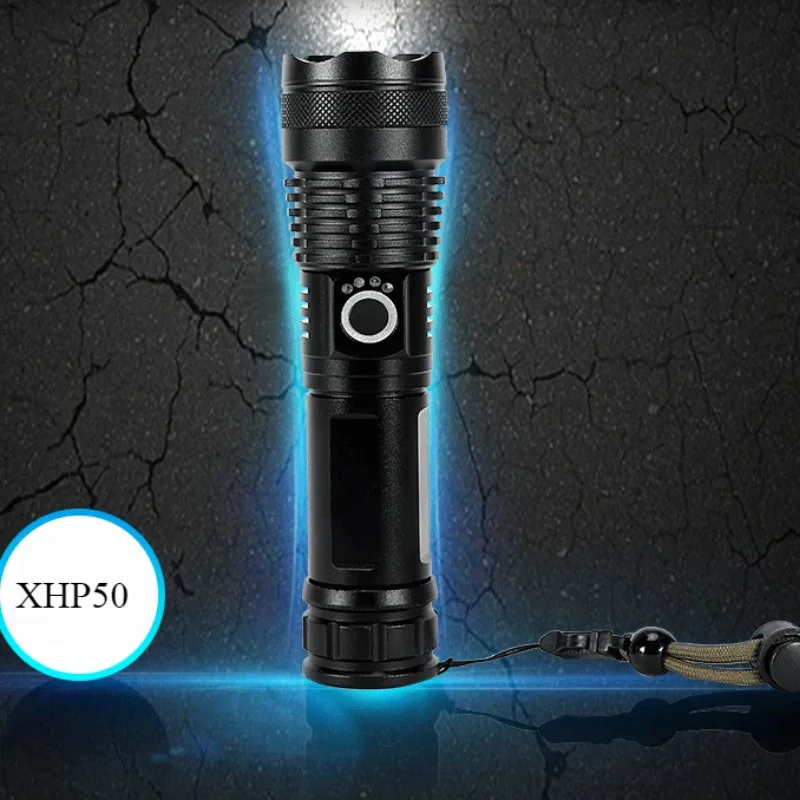 

Xhp50.2 LED flashlight high power rechargeable usb torch xhp50 powerful tactical lantern 18650 26650 battery hunting Camping