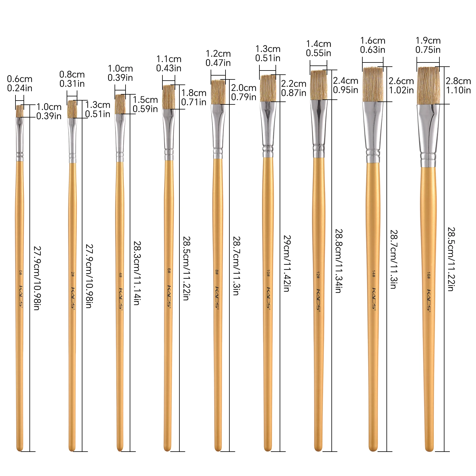 

KADS Paint Brushes Set 9Pcs/Set Wooden Handle Art Drawing Brushes Perfect for Gouache Oil Painting Watercolor And Tempera