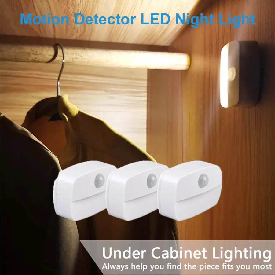 

LED Night Light Motion Sensor 220V EU Plug In Wireless Mini Night Lights for Bedroom Closet Kitchen Toilet Hallway Stair