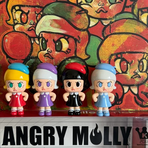 POP MART Angry Molly Mini Figure Set Long Play 9 Blind Box