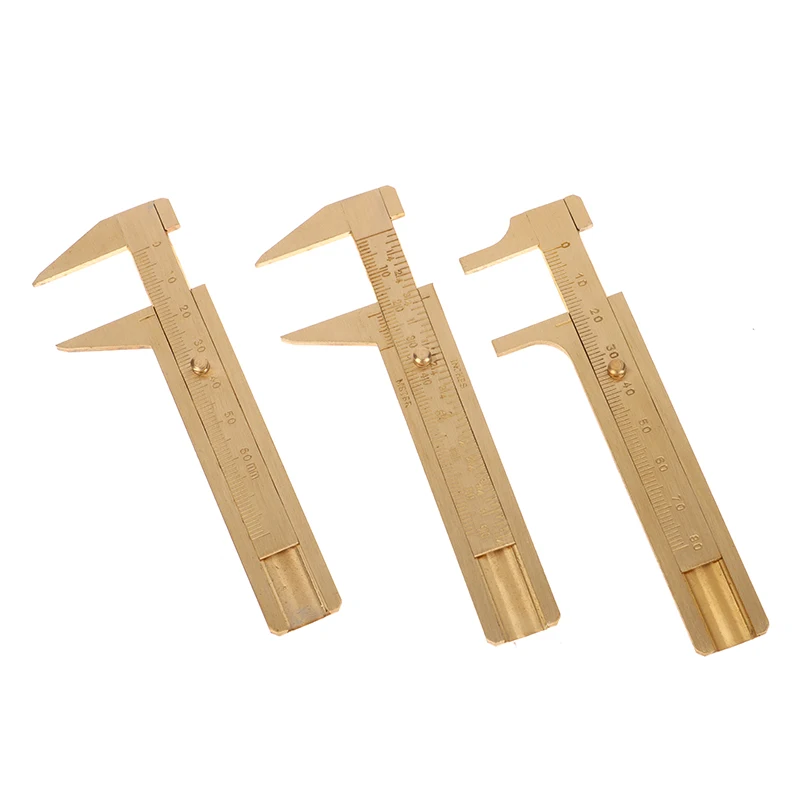 ميني النحاس الورنية الفرجار المحمولة انزلاق حاكم المعادن الورنية الفرجار أداة قياس الدقة للمجوهرات Crafts بها بنفسك الحرف #3