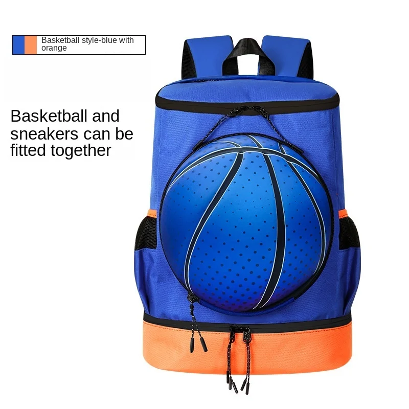 

Баскетбольный рюкзак, баскетбольная сумка с сумкой для мячей и сумкой для обуви, многофункциональный рюкзак для тренировок по мячу и спортивного оборудования