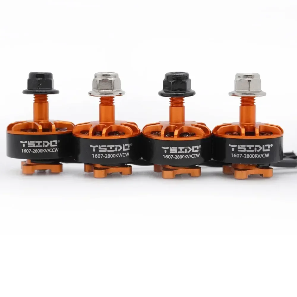 

4Pcs 1607 Motor sin escobillas 2800KV 3850KV CW/CCW 2-4S Lipo para Dron de carreras de control remoto de largo alcance Frees