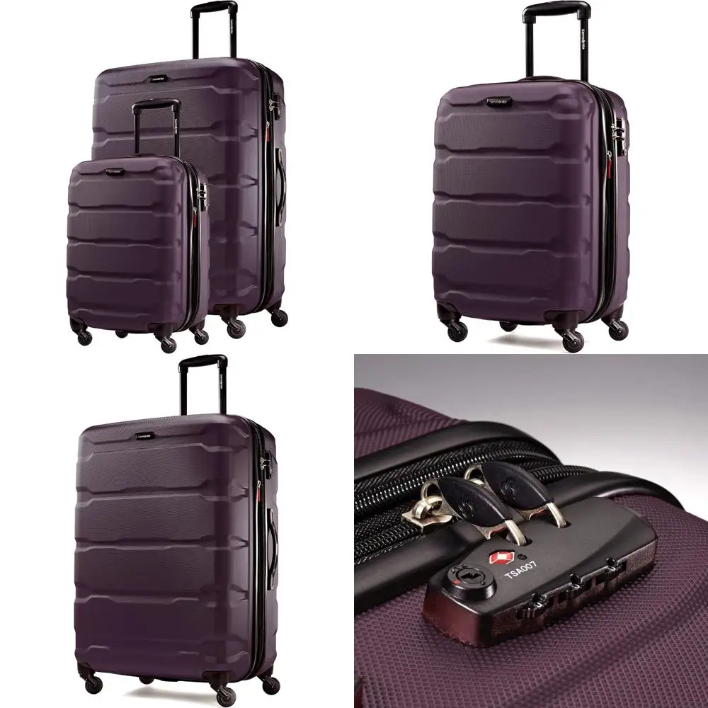 Walizka na kółkach z twardego tworzywa PC, rozkładana, idealna na podróże i wizy służbowe.