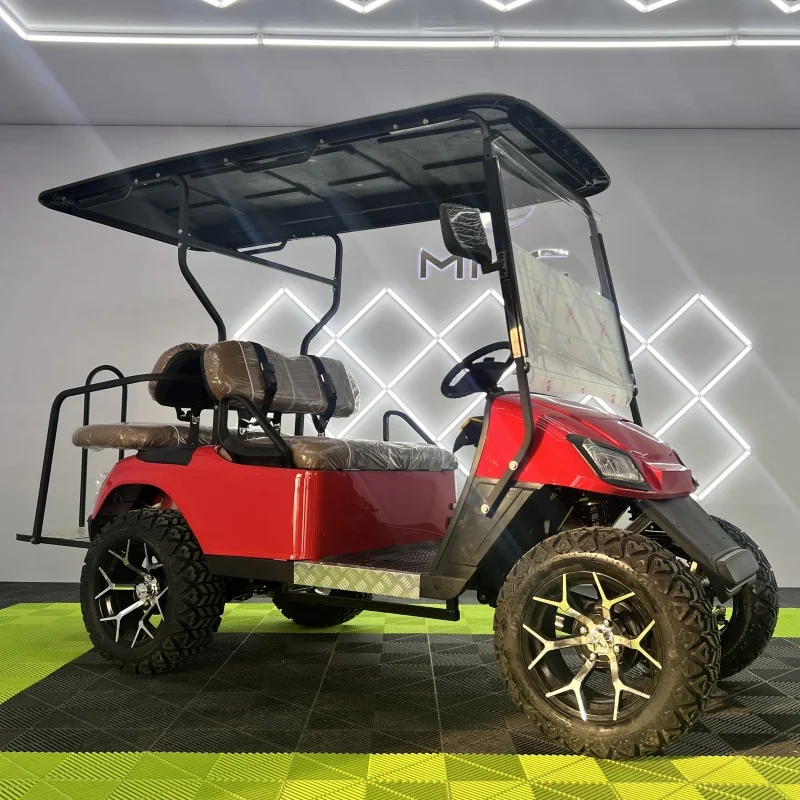 MMC Lithium Battery Powered Golf Cart with 60V/72V 14 Inch Off Road Tire AC Motor Sightseeing 4 Seat Golf Cart