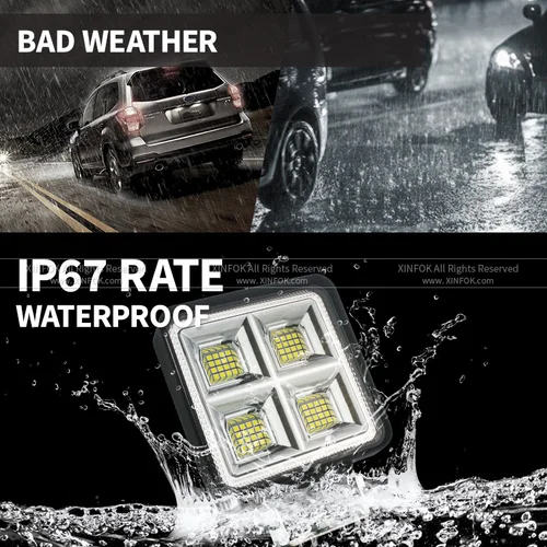 Imagen 2 del producto Luz Led redonda para camión, 12v, 24v, para Tractor, coche, vehículo, 4x4, Barra todoterreno, luz de conducción de trabajo