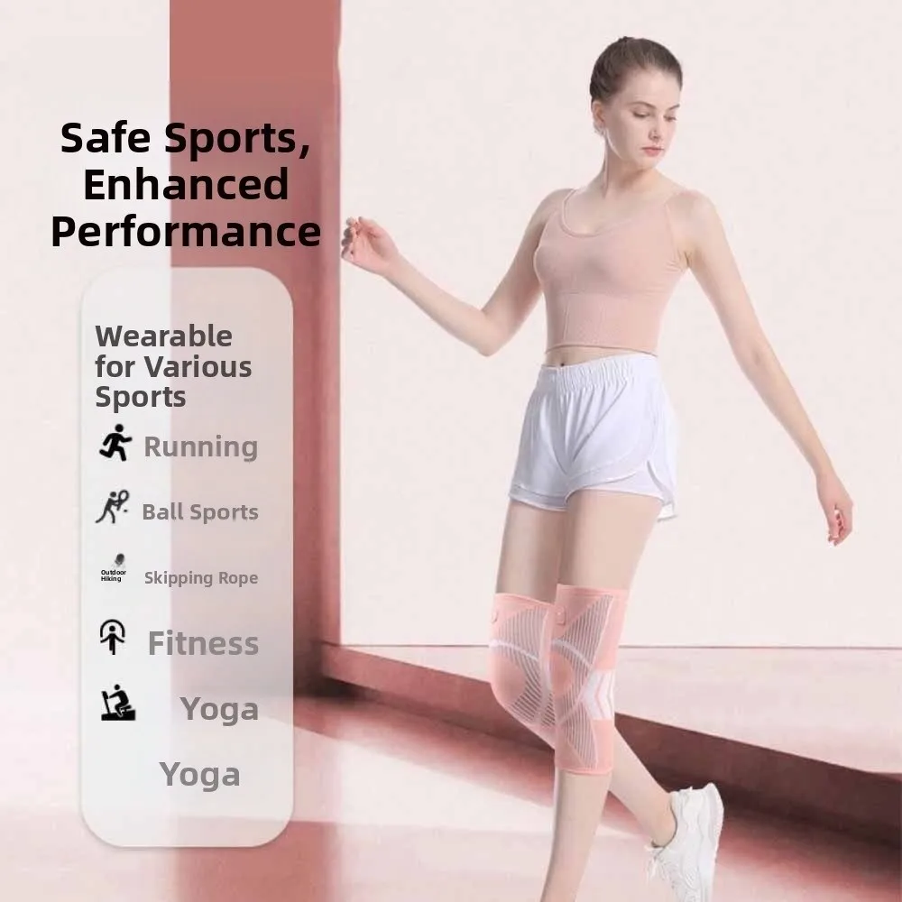 

1pair Breathable Knee Supports Brace Anti-collision Shock-absorbing Knee Pad Joints Protector Elastic Knee Sleeve