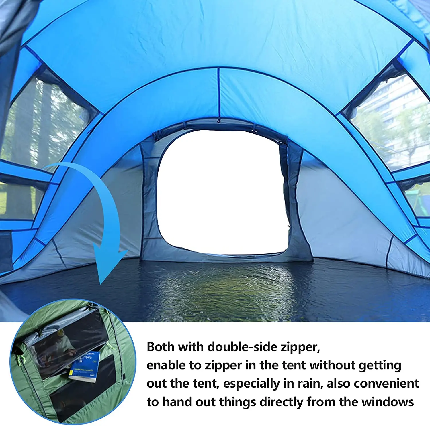 Easy Pop Up Instant Automatic 4 Person Family Camping Easy Quick Setup Dome Popup Tents for Camping