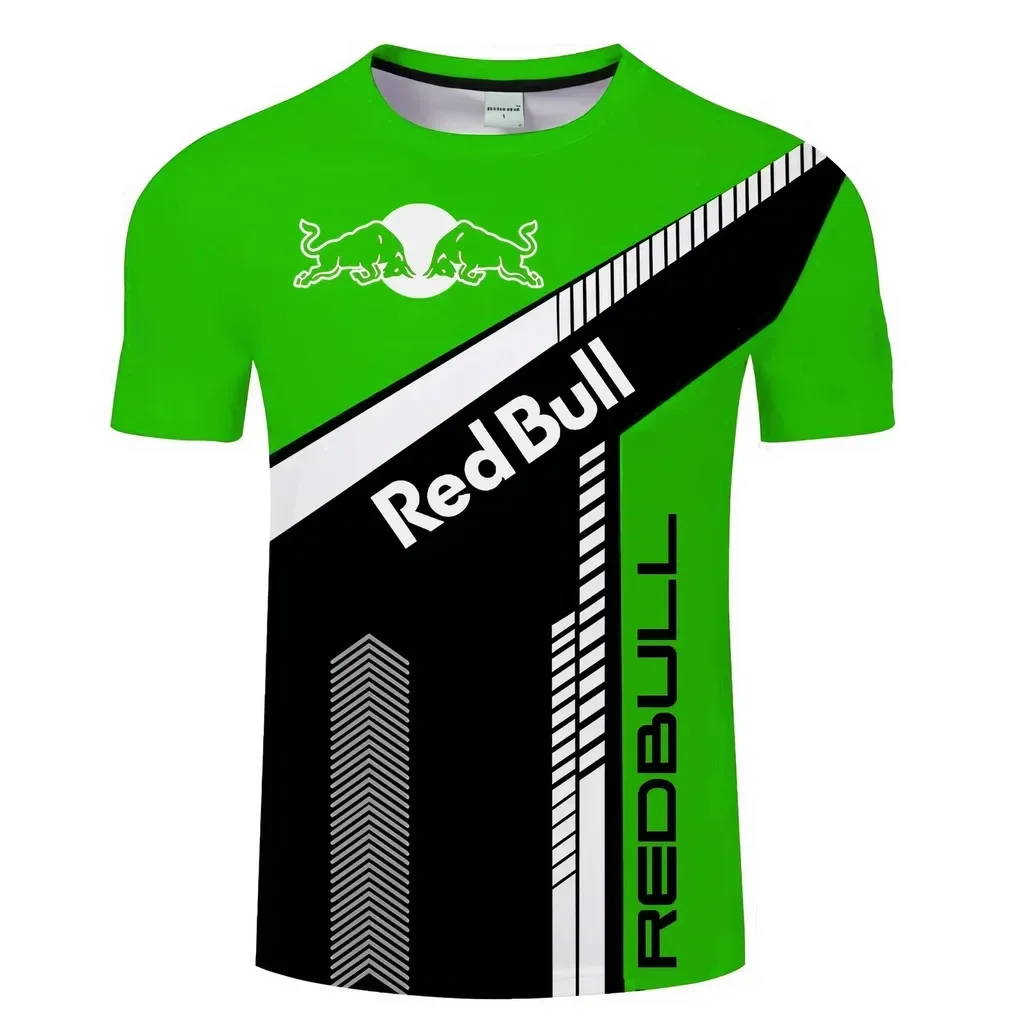 Red Bull เสื้อยืดผู้ชายฤดูร้อน Red Bull เว็บไซต์อย่างเป็นทางการ Racing 3D การพิมพ์แฟชั่นแขนสั้น Street Casual Quick-drying Tops