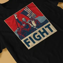 Newest TShirt for Men Women Children Trump Fight Round Neck T Shirt Distinctive Gift Streetwear