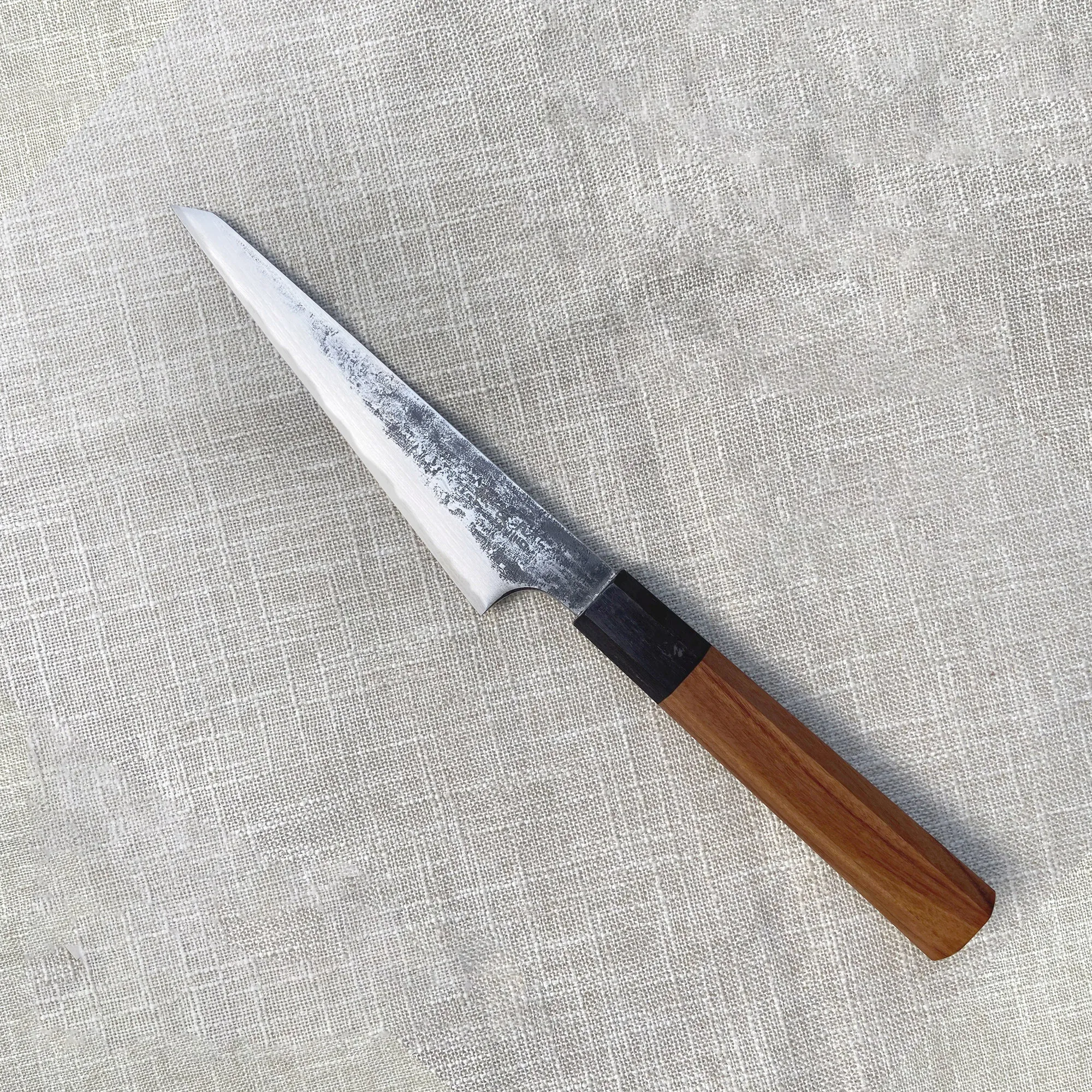 

6.5 Inch Utility Knife T12A High-carbon Steel Sanmai-gawari Blade Chef Cleaver Slicing Boning BBQ Handmade Forged Kitchen Knives