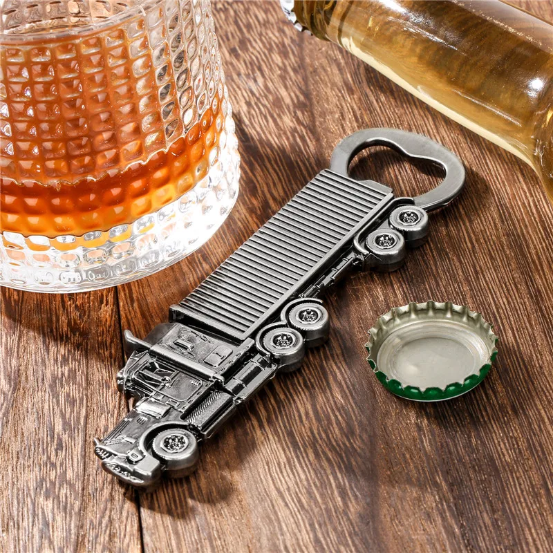 Unique Truck Shape Bottle Beer Opener Home Kitchen Bar Accessory Metal Corkscrew for Restaurant Club Party Wedding Gift Set