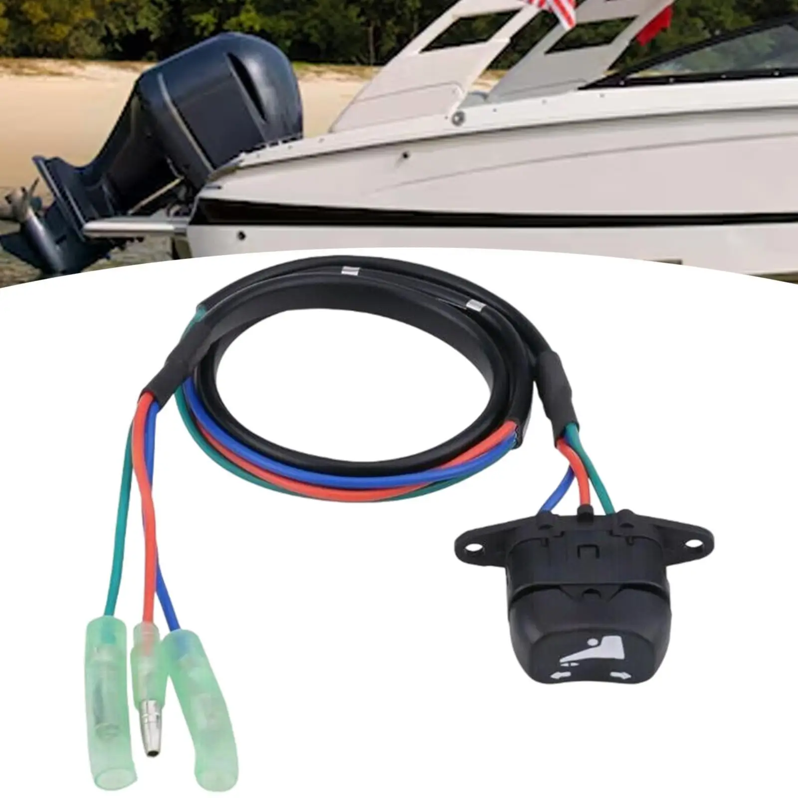

Boat Engine Tilt Trim Switch Electric Motor PP Assembly for Throttle Handle Boat 30HP 115HP Replacement
