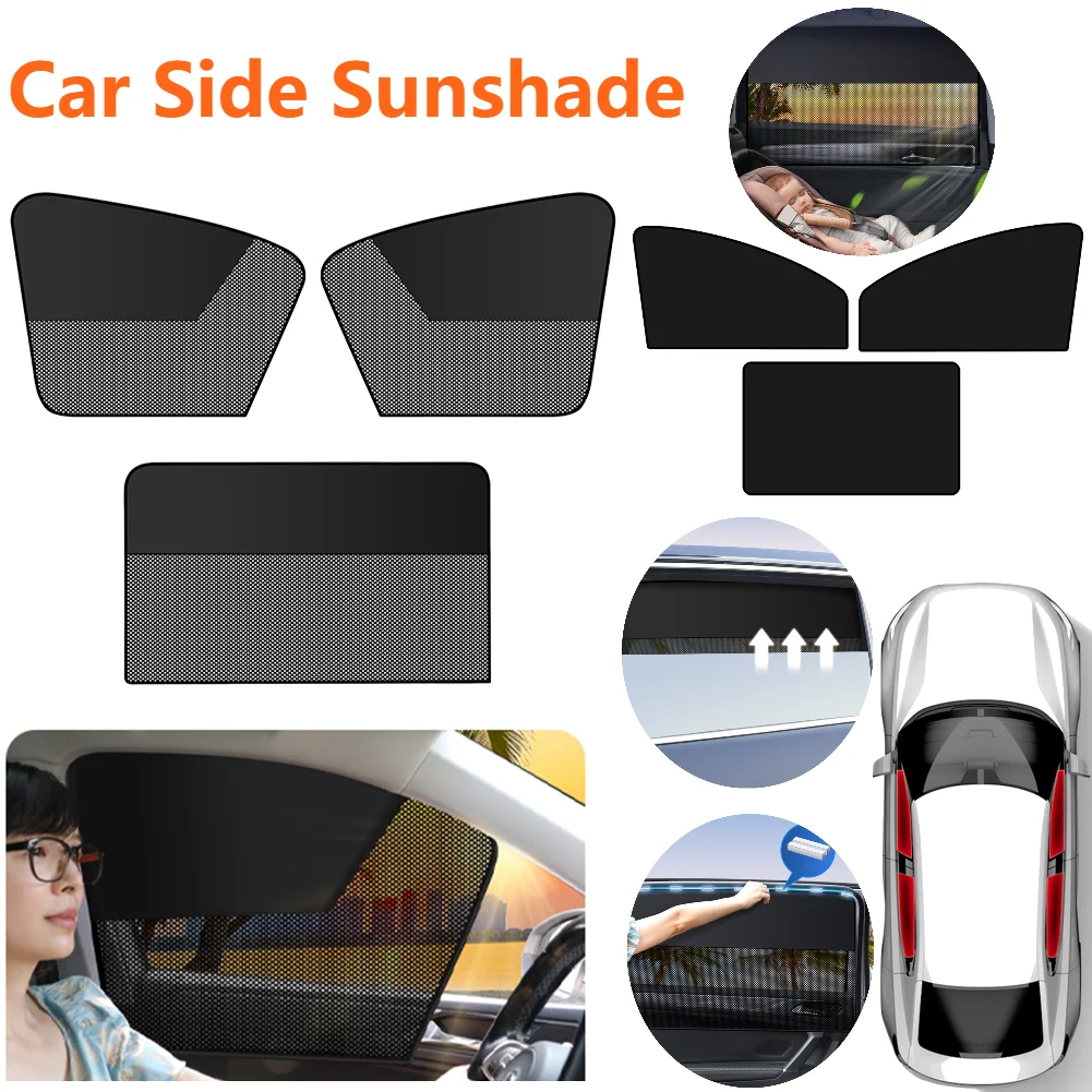 Magnetic Car Sun Shade UV Protection Car Curtain Car Window Sunshade Rear Window Mesh Sun Visor Summer Protection Window Film