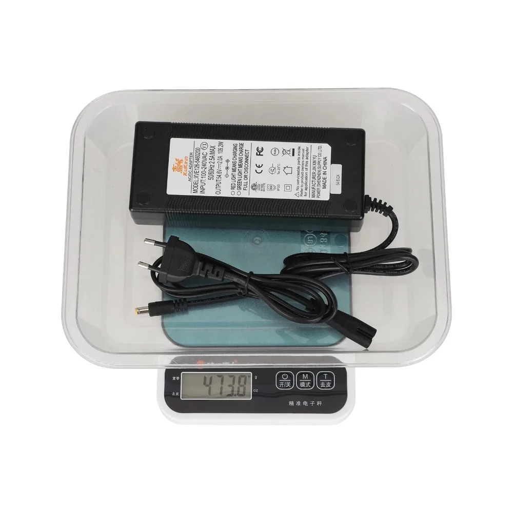 

For Kukirin G2 E-Scooter Original EU Charger 54.6V 2A DC2.1 Accessory