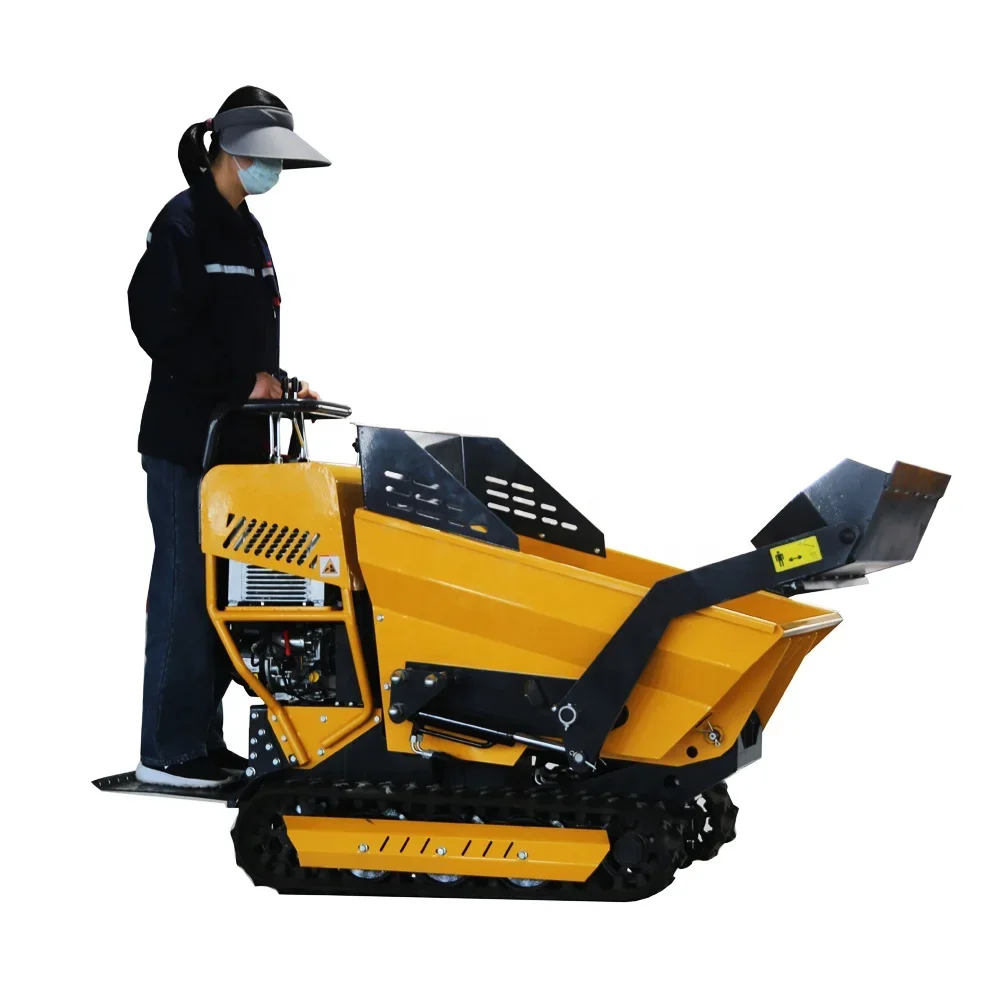 

500kg Fully Hydraulic Crawler Transporter Mini Lift Dumper Tipper Farm Small Diesel Dump Truck Price