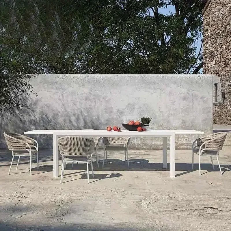 Garden balcony rattan tables and chairs outdoor waterproof and sunscreen garden starting from two pieces