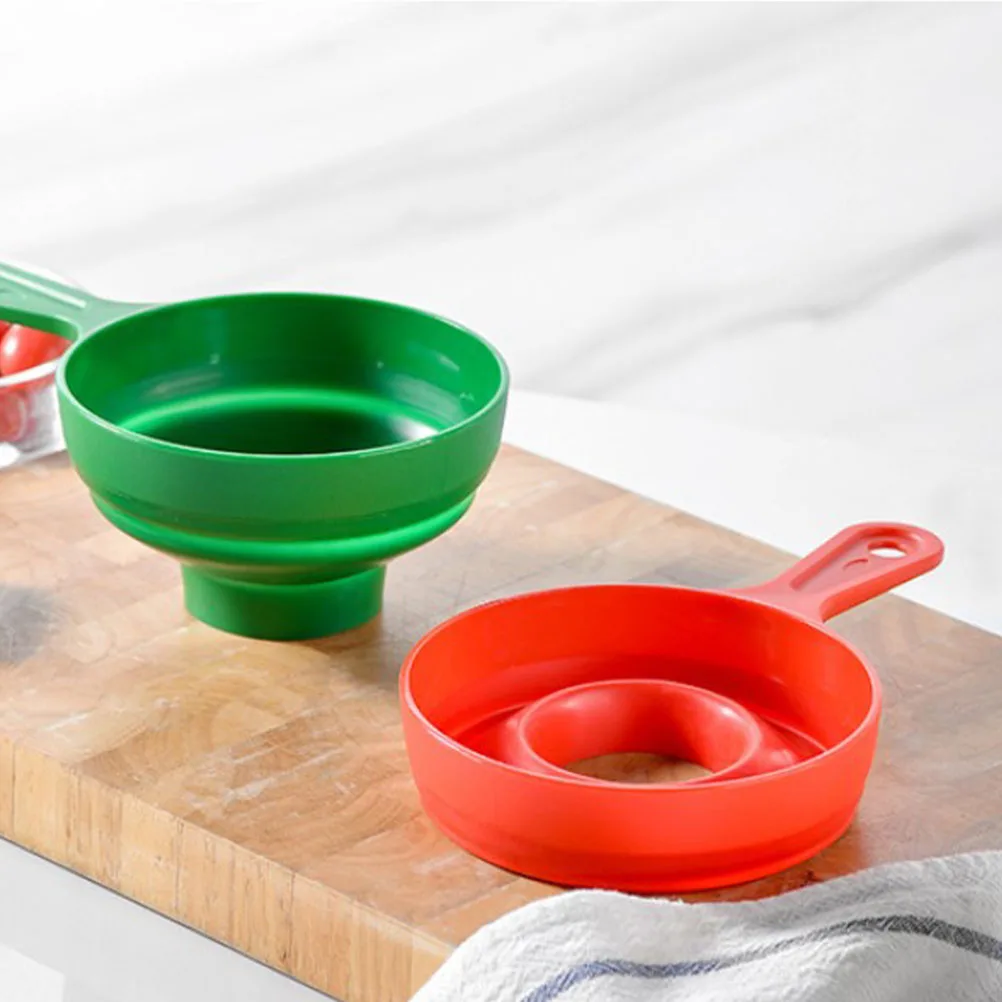 

2 Pcs Jam Funnel Sauce Liquid Wide Mouth Versatile Kitchen Cooking Oil Dispenser Plastic for