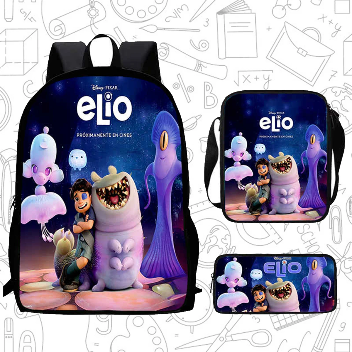 

Cartoon ELIO Child School Backpack With Shoulder Bags Pencil Bags For Kindergarten,Light Weight School Bag For Boys Girls