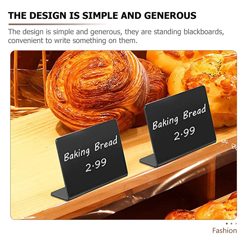 

12Pcs Food Marking Chalkboards Multifunctional Desktop Price Boards Message Easy to Write Portable Stable Design