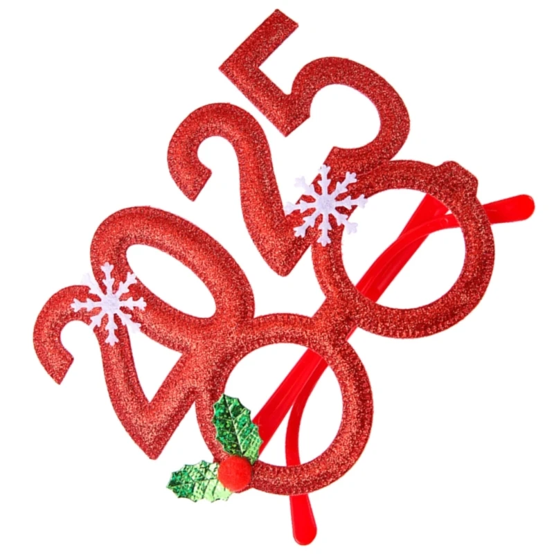 Gafas fiesta Año Nuevo 2025, decoración navideña para fiestas navideñas para niños y adultos