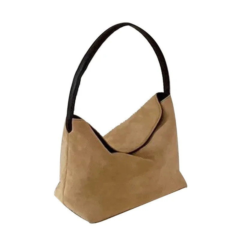 Bolso Retro de ante para mujer, bolsa de mano versátil para axila, bolso de diseñador, bolsos cruzados para mujer, bolsos de hombro