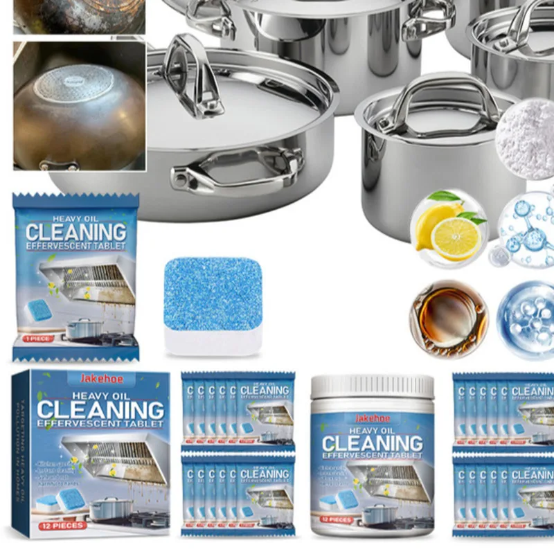 

Bucket Pack Effervescent Cleaning Tablets Kitchen Grease Cleaner Stove Range Hood Multi Purpose Use Daily Kitchen Hygiene