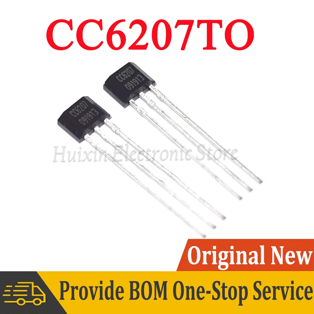 

10-50pcs CC6207TO TO-92S CC6207 6207T 6207 TO92S All-polarity Latching Micro-power Hall-effect Switch Sensor IC New Original