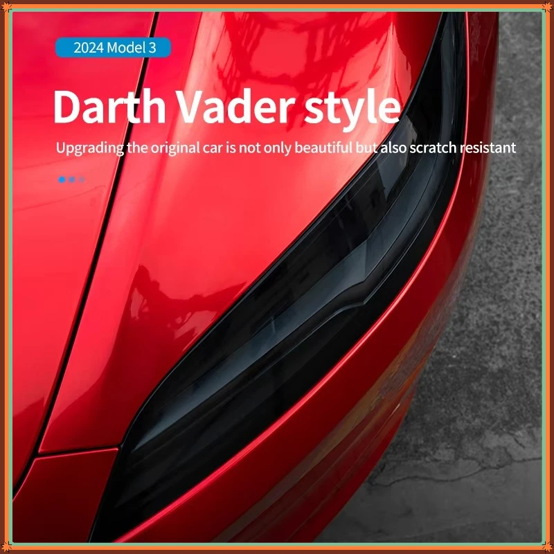 Headlamp Protective Film TPU Transparent Smoked Black Headlight Film New 2024-2026 Model3 Highland 2024 Car