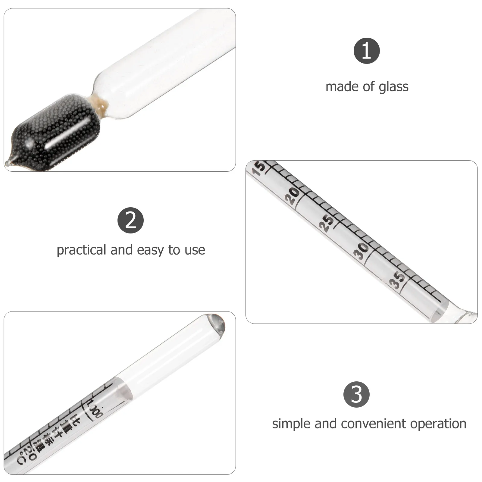 

70 High Precision Liquid Specific Hydrometer for Petroleum Mud Sulfur Glass Laboratory Measuring Tool